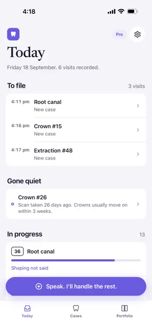 Provify — Dental Case Notes screenshot 1