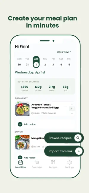 Healthy Kitchen: Meal Planner screenshot 1