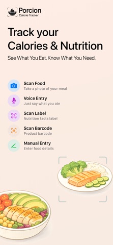 Porcion - Calorie Tracker Screenshot 1 of 7