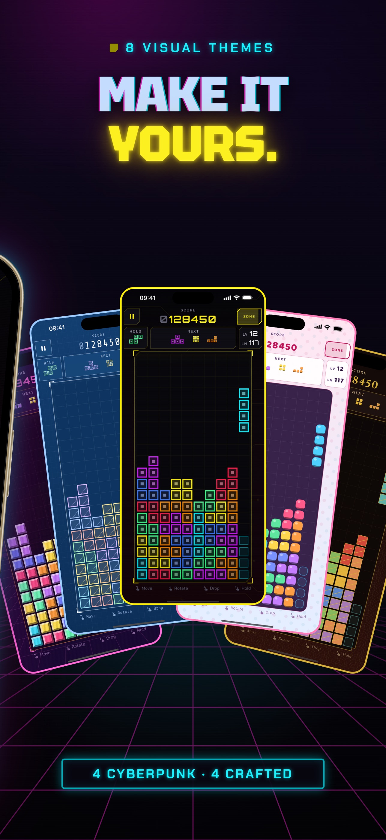 Screenshot 7 of Neon Blocks: Cyber Stack