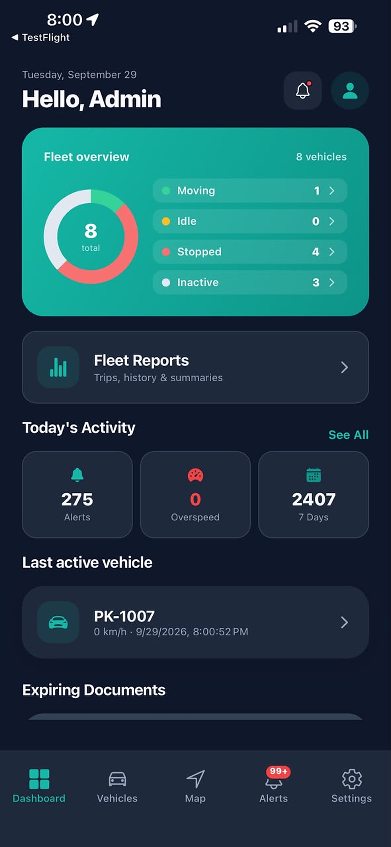 Screenshot 2 of Pulse Telematics