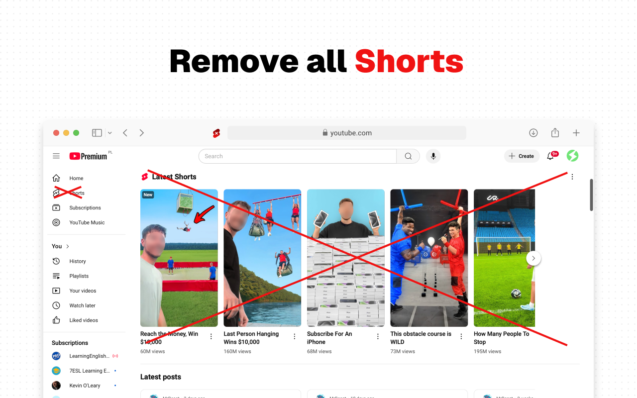 YT Shorts Blocker