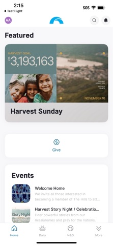 The Hills Church App iPhone screenshot