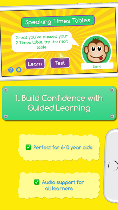 Speaking Times Tables for Kids iPhone screenshot 1 - Education app