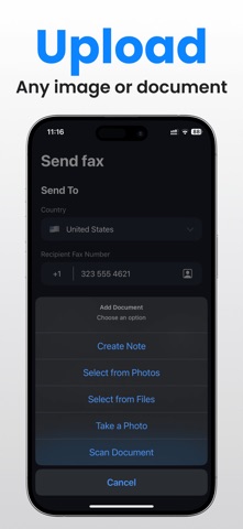 Fax App - Fax from iPhone iPhone screenshot