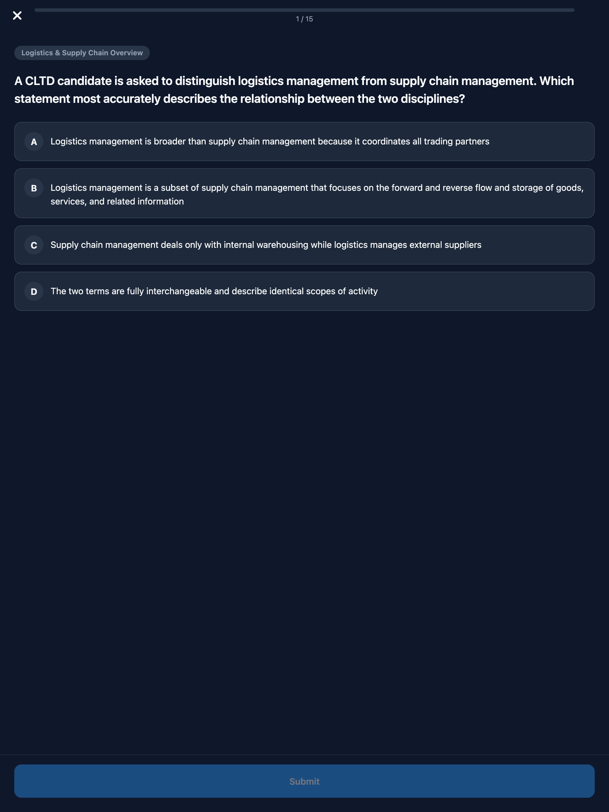 CLTD Logistics Exam Prep screenshot 9