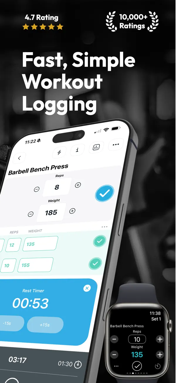 Screenshot #2 pour Fitlist Workout Log & Planner