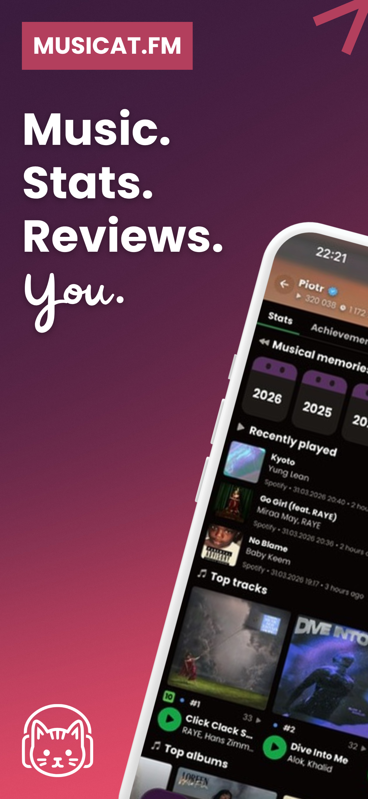 musicat: Music, Stats, Reviews