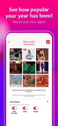Top Nine 2025 for Instagram iPhone screenshot