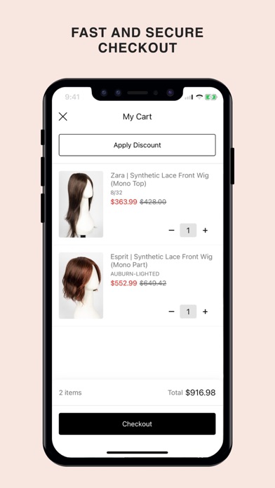 Wigs.com iPhone screenshot 6 - Shopping app