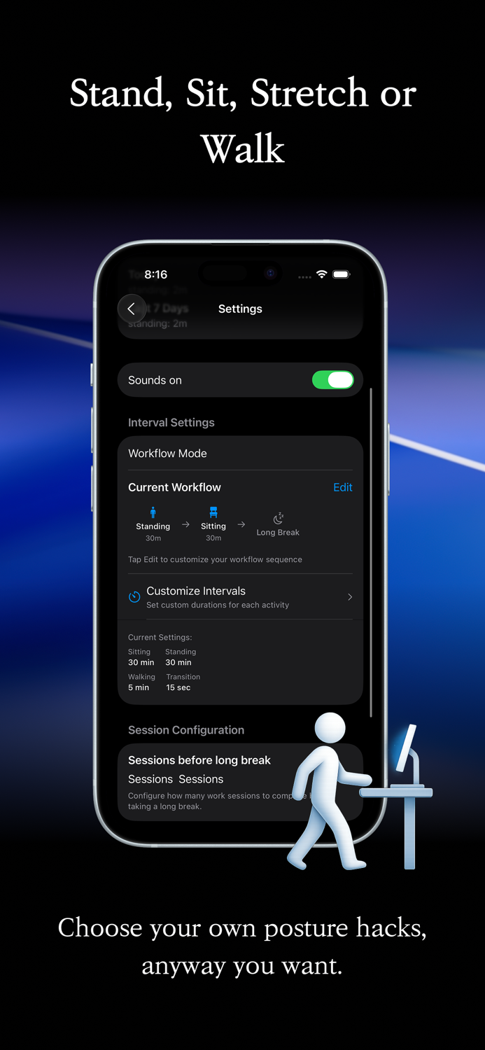Standly  Standing desk timer