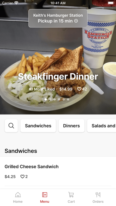 Keith's Hamburger Station iPhone screenshot 2 - Food & Drink app