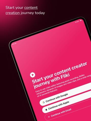 Fliki - AI Video Editor iPad screenshot