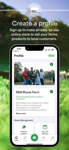 Farmers: Sell online/in-person iPhone screenshot