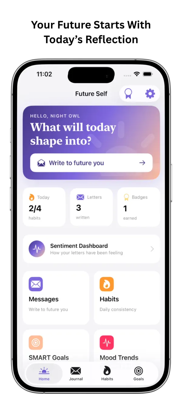 Screenshot #1 pour Future Self: Journal & Growth