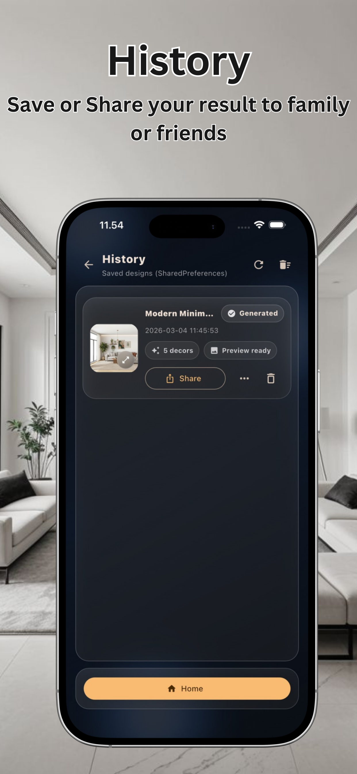 AI Livingroom Makeover Planer