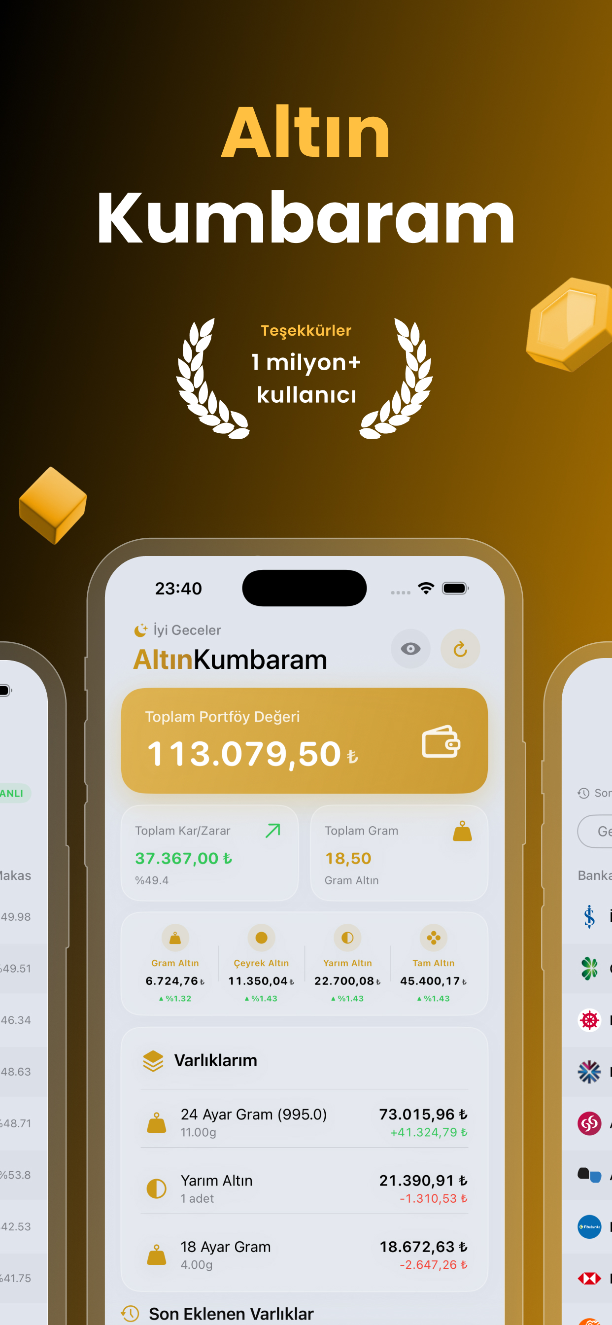 Altın Kumbaram: Altın Takip