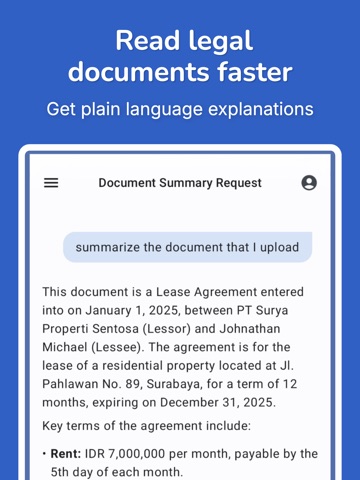 Lawyer Assistant: AI Reads Law iPad screenshot