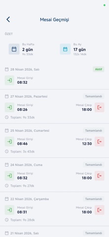 Mesai Cepte: Mobil PDKS iPhone screenshot