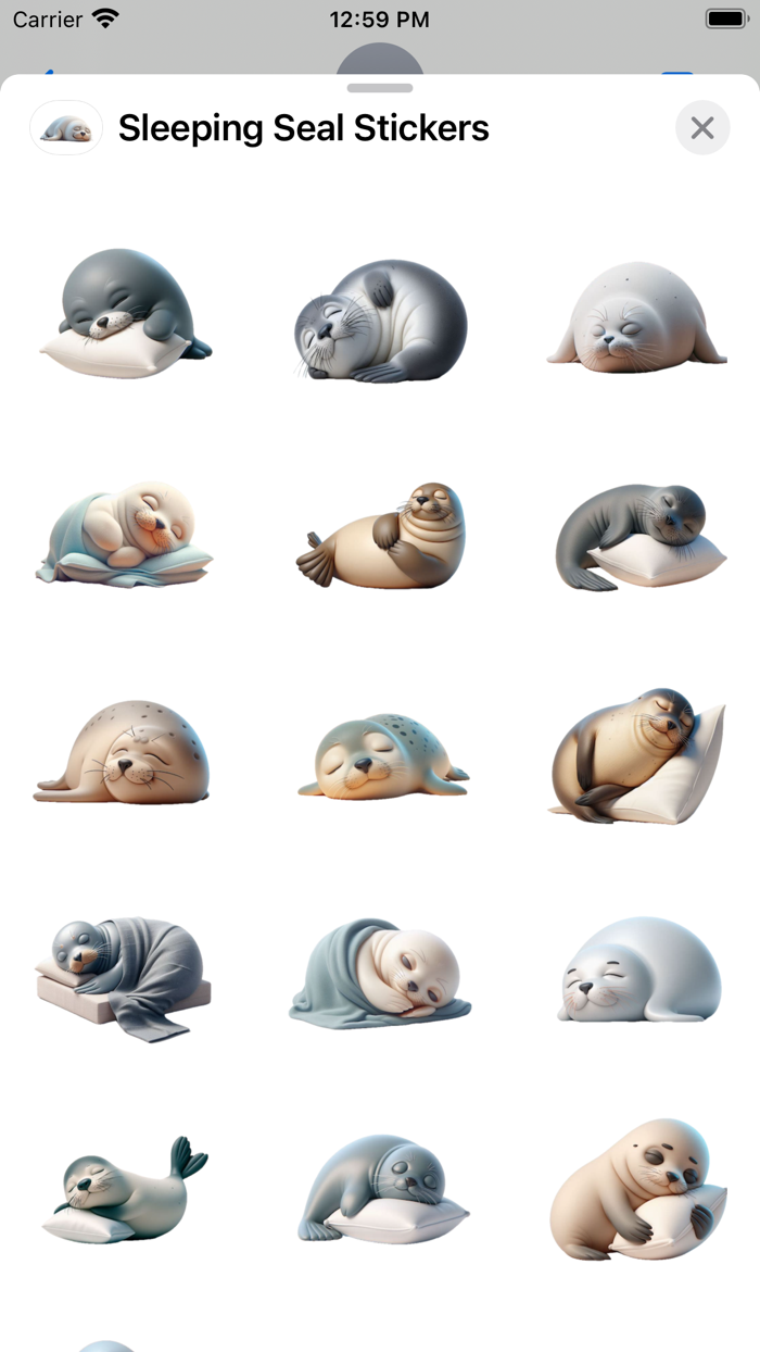 Sleeping Seal Stickers