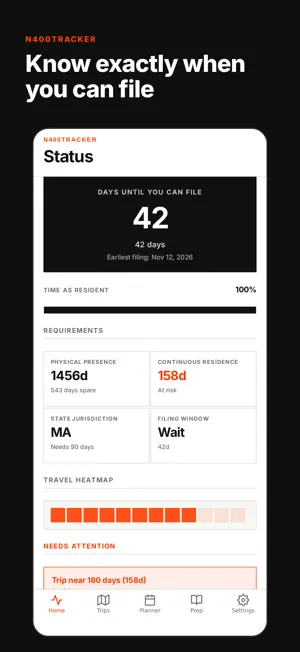 N400Tracker: Green Card screenshot 1