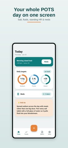 Upright: POTS Symptom Tracker Screenshot 1 of 8