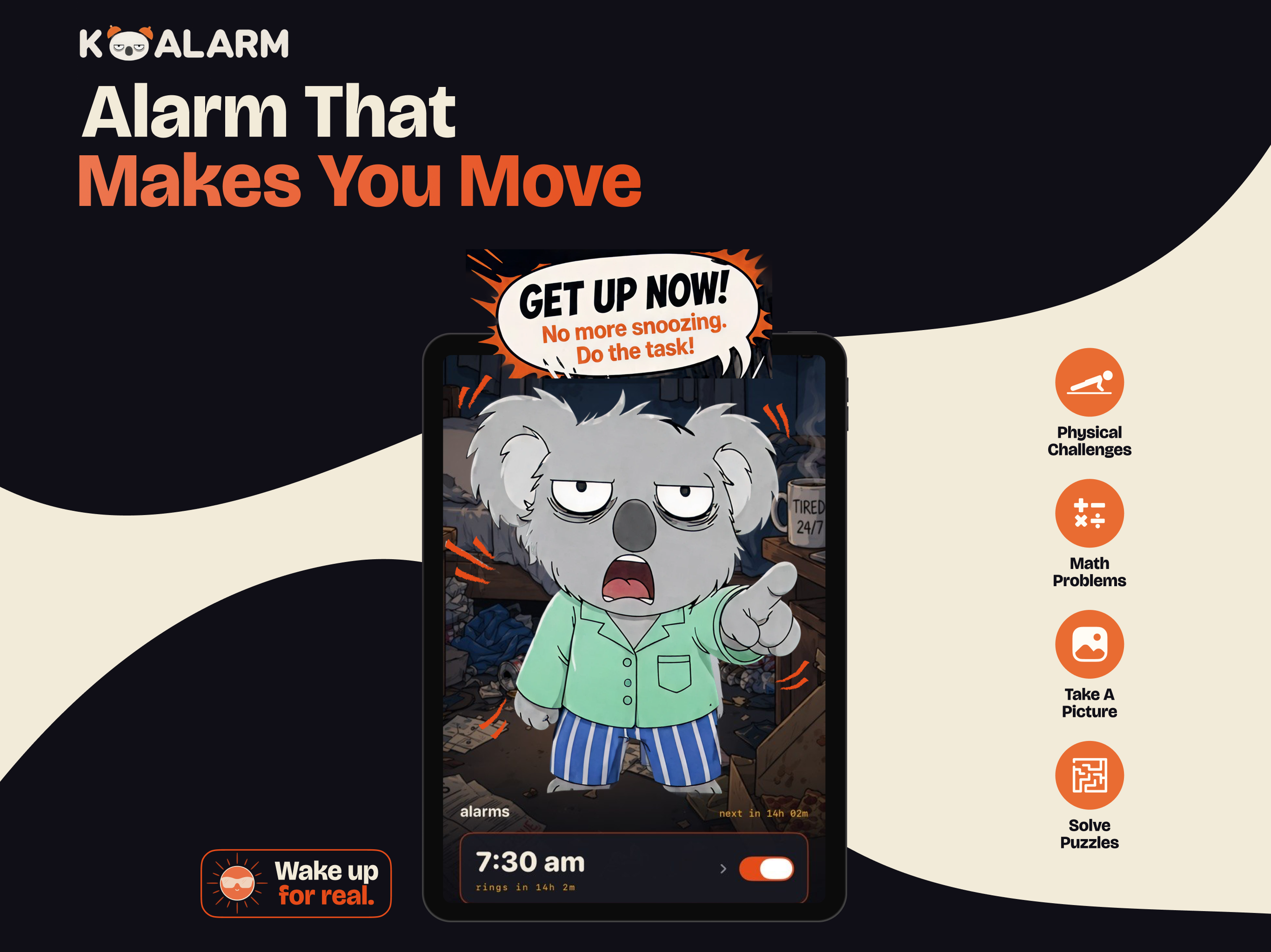 Koalarm - Task Alarm Challenge