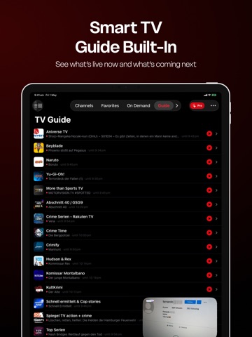 IPTV Player & TV Guide: IPTViX iPad screenshot