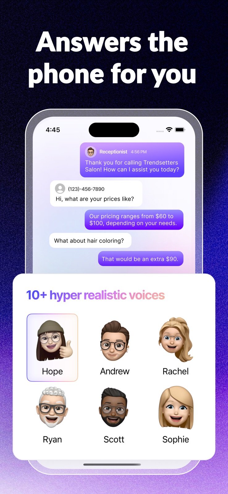 NuPhone - AI Receptionist iphone screenshot 2