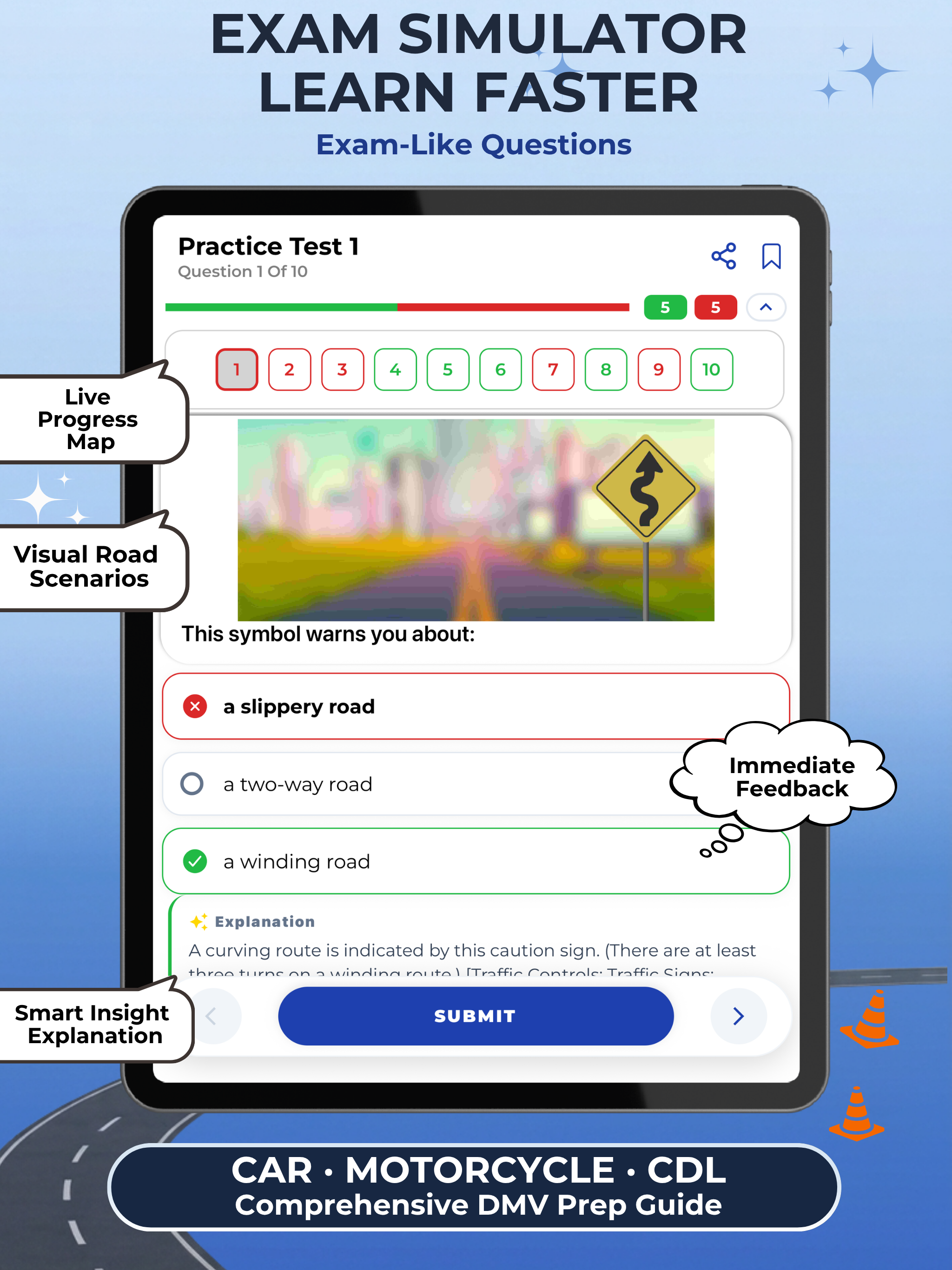 JACE:MS DMV Practice Test 2026