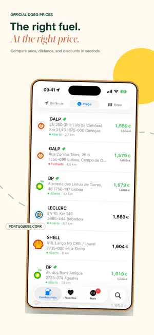 PortuGAS - Portugal Fuel Price screenshot 1