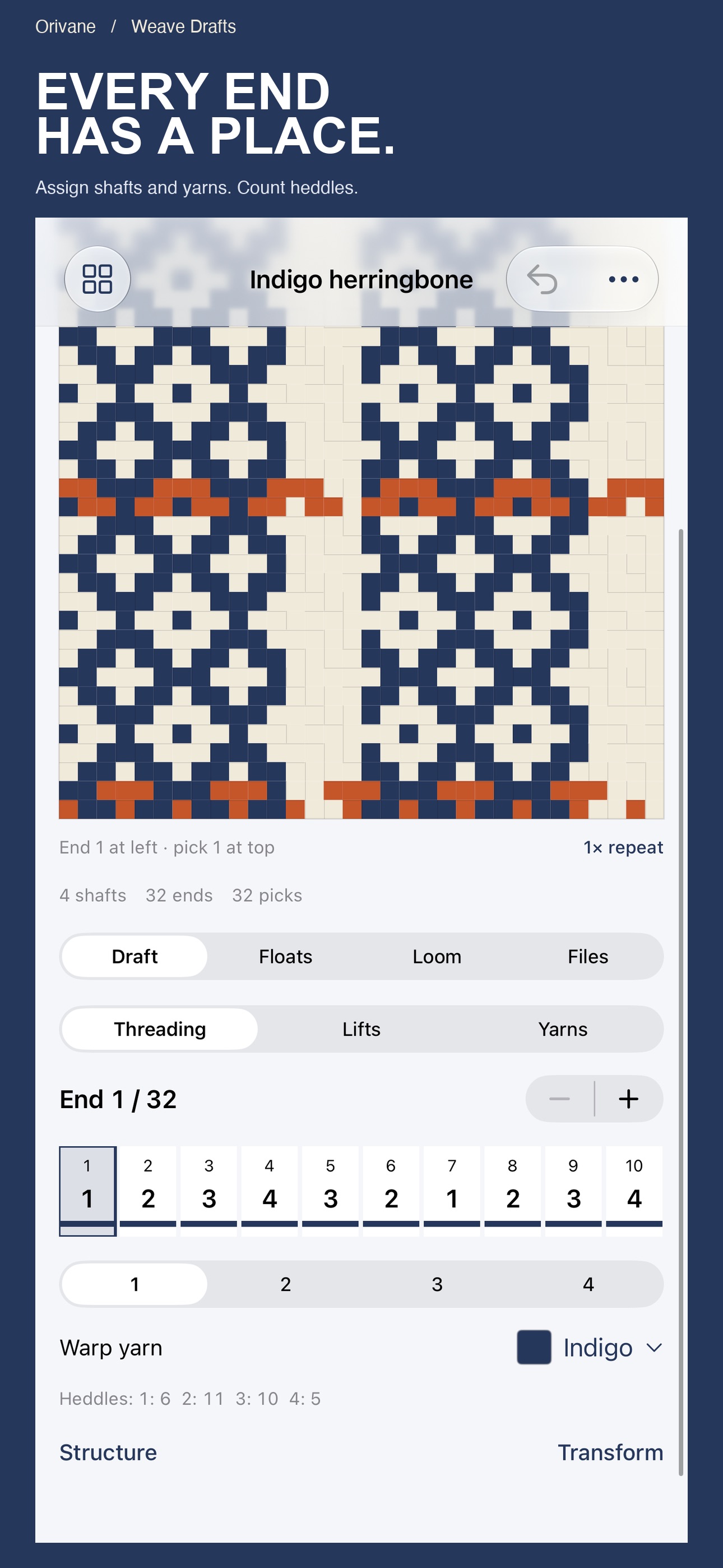 Screenshot 2 of Orivane Weave Drafts