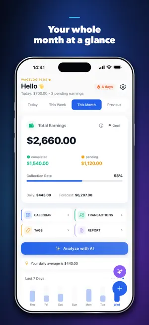 WageLog Plus: Work Log & Pay screenshot 2