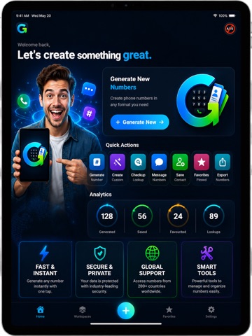 GenPad: Phone Number Generator iPad screenshot