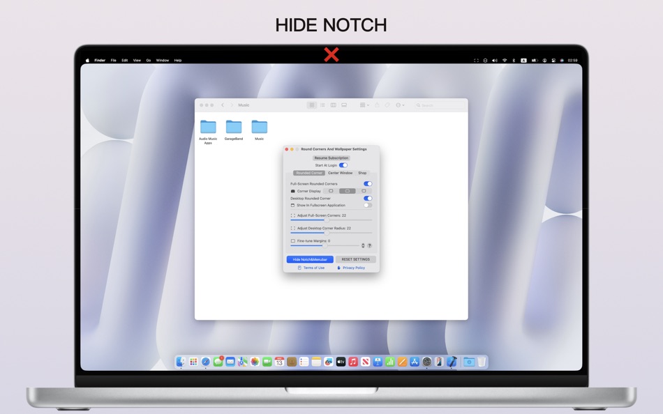 #1. Hide Notch · Rounded Corner (macOS) 由: 志远 刘