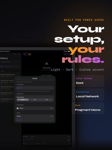 RemoteIDE : Code From Anywhere iPad screenshot