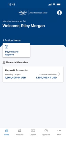 First American Trust iBanking Screenshot 1 of 4