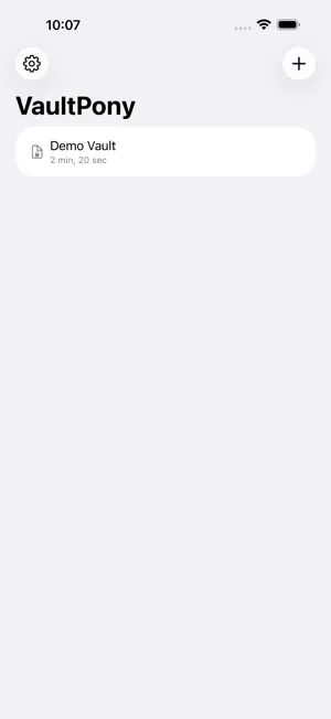 VaultPony: Encrypted Vaults screenshot 1