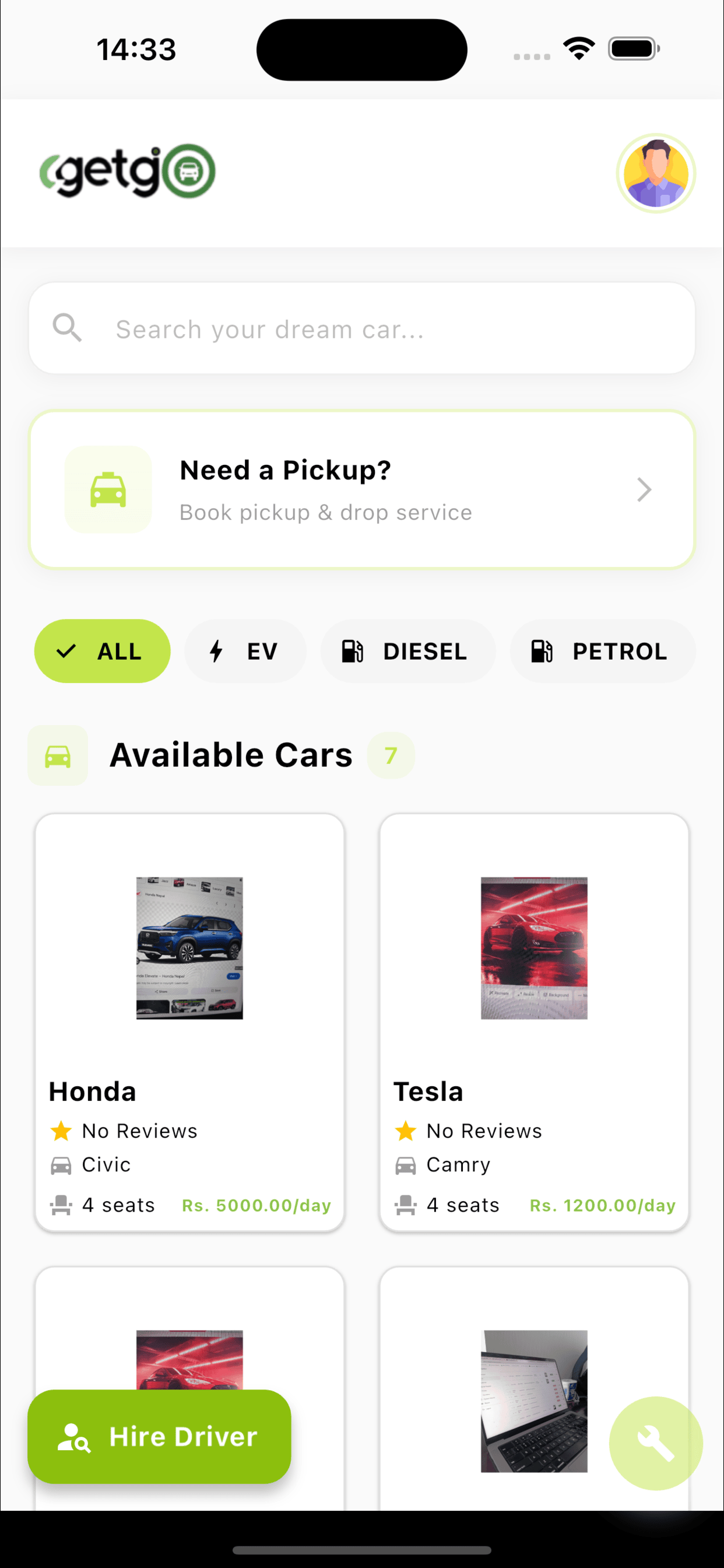 GetGo-Car Booking Platform screenshot 5