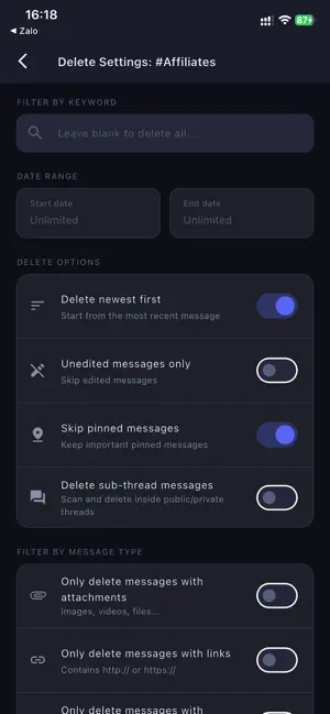 CleanCord - Delete Messages screenshot 2