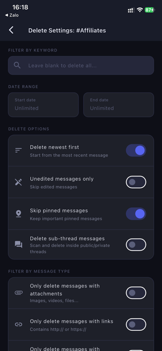 CleanCord - Delete Messages Screenshot 2 of 4