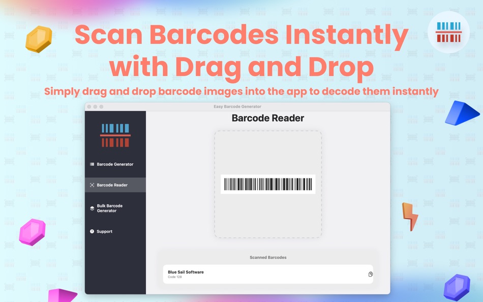 #4. Easy Barcode Generator (macOS) Podle: Berkan Gunduz