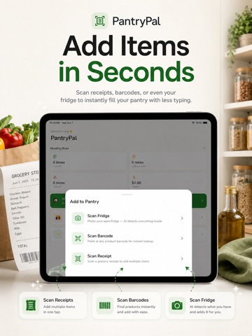 PantryPal: Pantry & Food Stock iPad screenshot