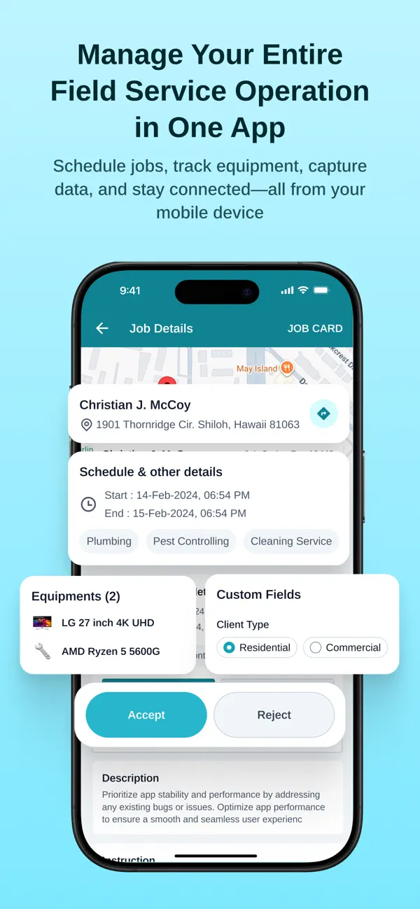 Screenshot #2 pour EyeOnTask - Field Service App