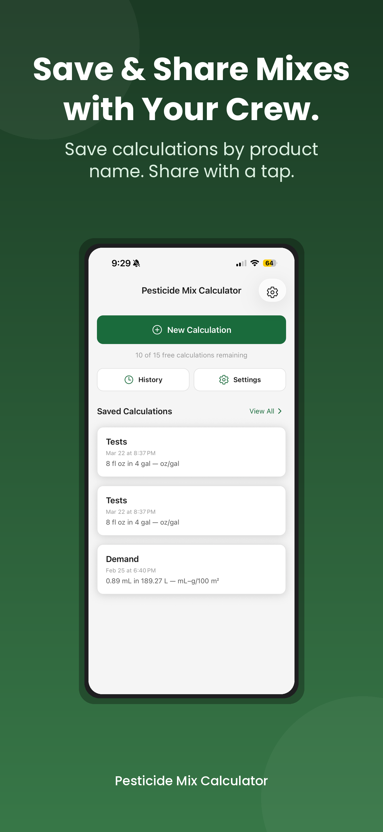 Pesticide Mix Calculator