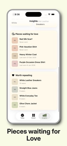ClosetCheck Clothes Organizer iPhone screenshot