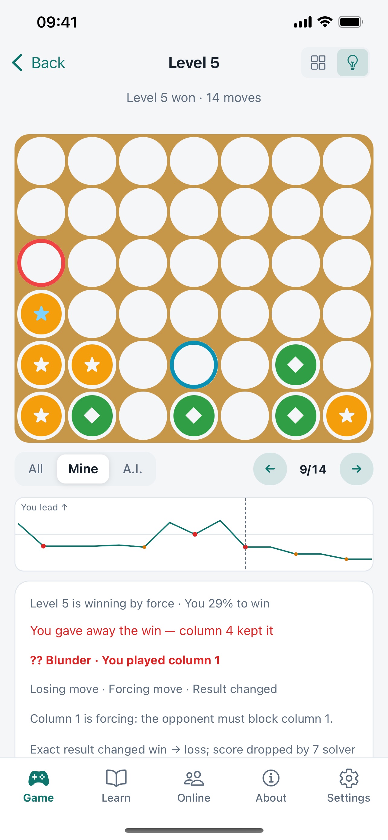 Screenshot 2 of Four in a Row Coach
