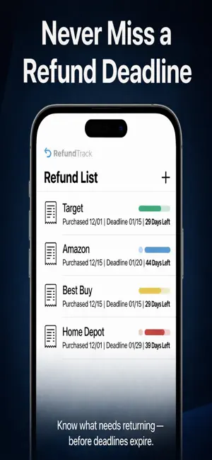 RefundTrack – Return Deadline screenshot 1