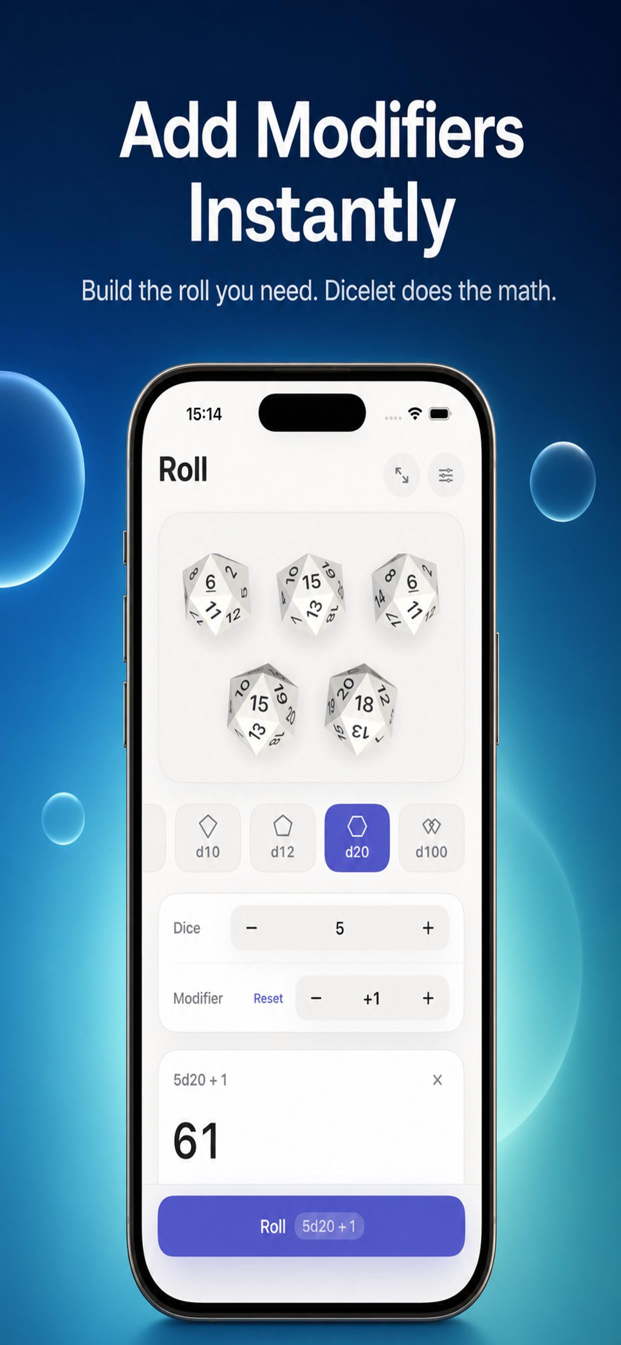 Dicelet screenshot 2