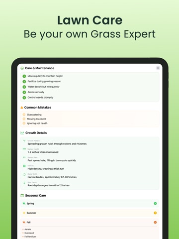 Grass Identifier - Lawn Care iPad screenshot